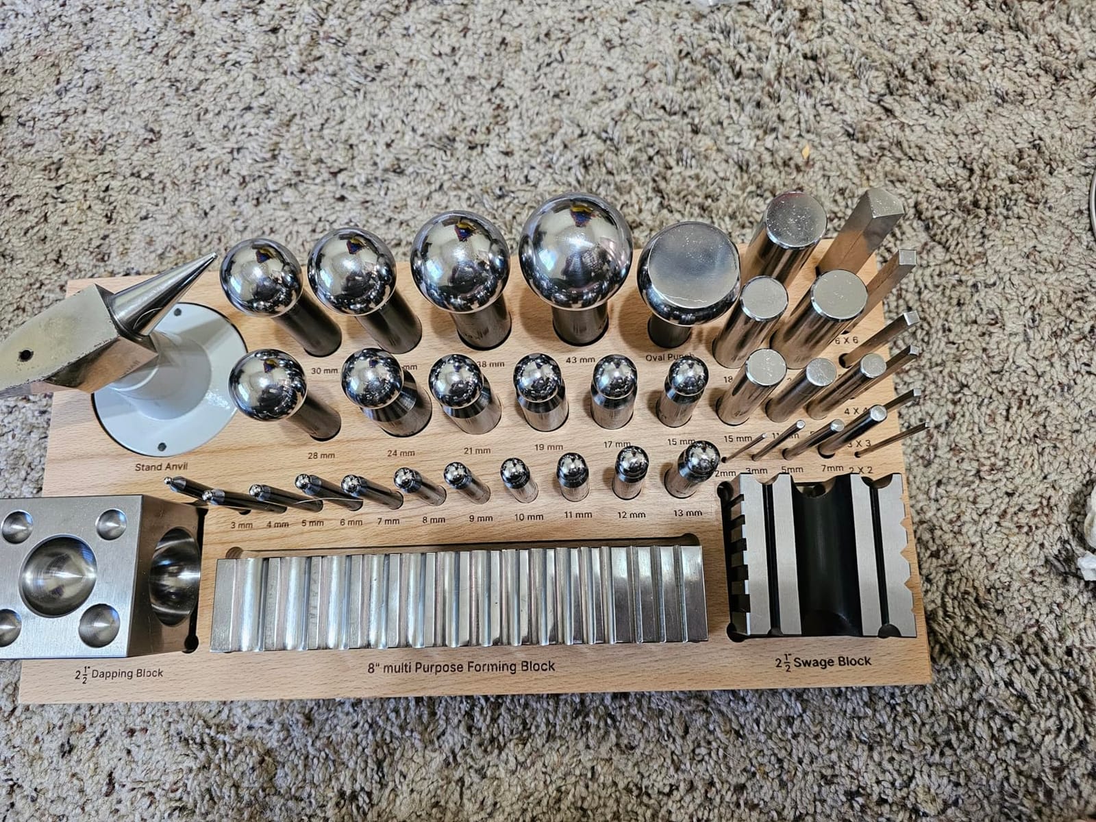 43-Piece Multi-Purpose Metal Forming Dapping Set w/Block, Anvil, & Swage Jewelry Making Repair Metal Forming Tool customer photo 1