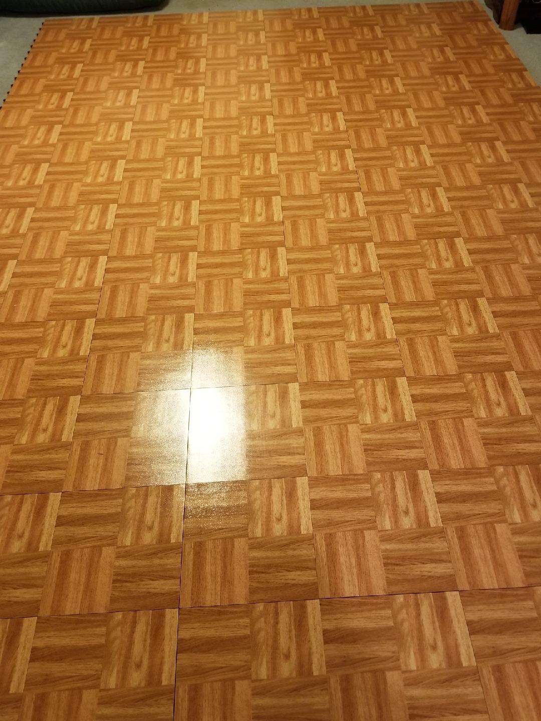 VersaStep by FlooringInc 12 x 12 Inch Interlocking Dance Floor Tiles, Portable Vinyl Dance Floor for Home Practice, 3/8 Inch Thick Snap Together Tap and Ballet Flooring, Oak, 52 Tiles, 52 Sq Ft customer photo 2