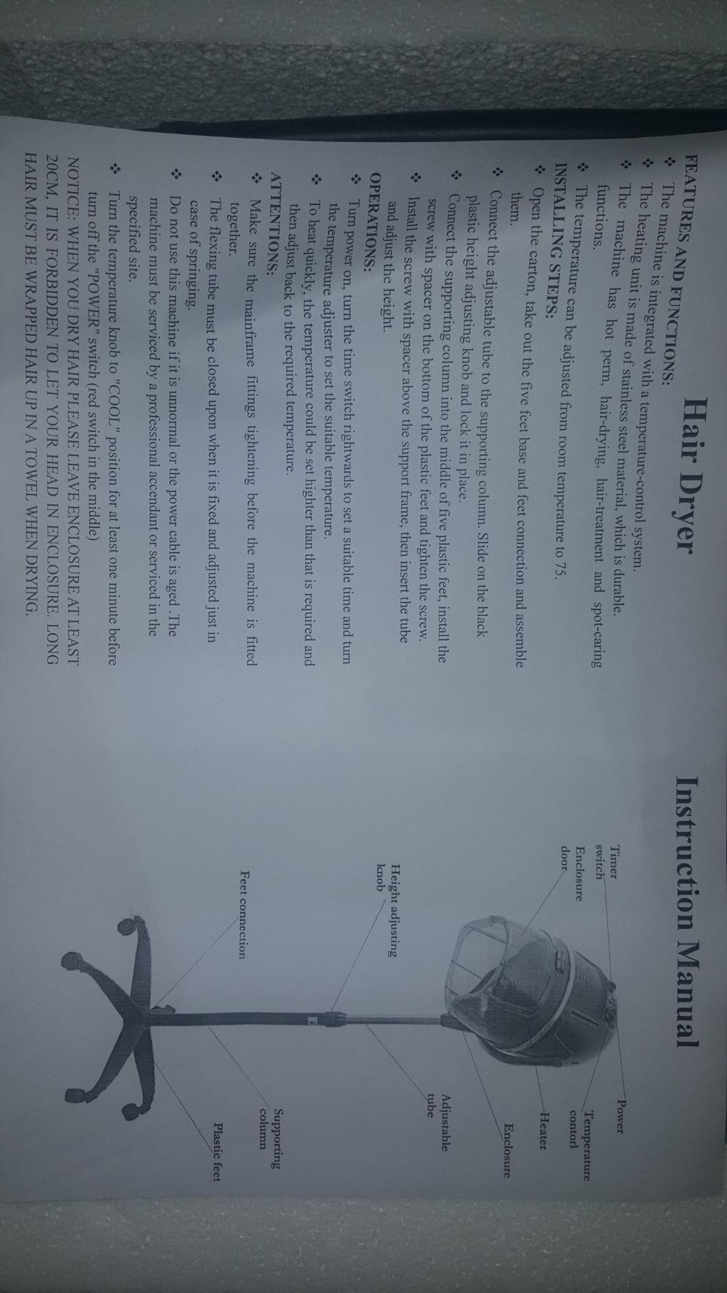 ZENY Professional Stand Up Hair Dryer, 1300W Bonnet Dryer Adjustable Height | Stand Up, Rolling Wheels, adjustable time and temperature setting, low noise customer photo 2