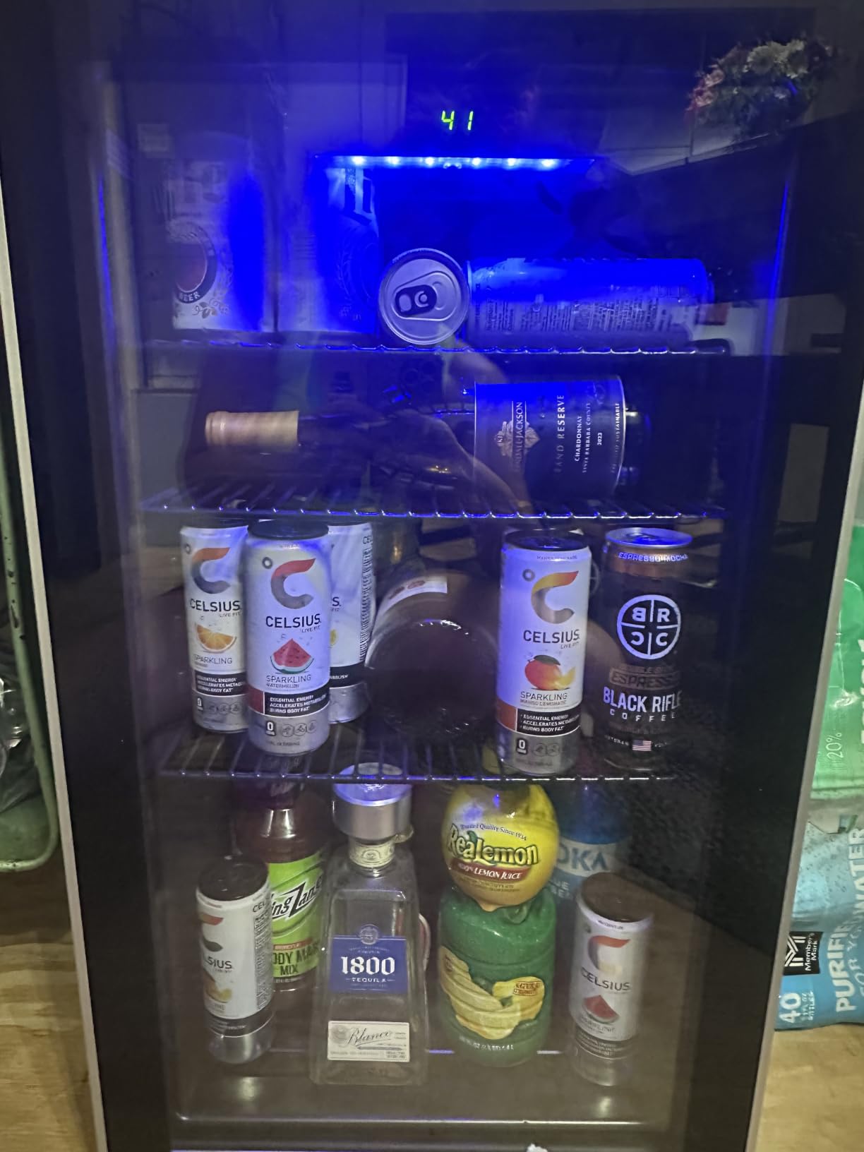 Antarctic Star 26 Bottle 130 Can Wine Cooler/Cabinet Beverage Refrigerator Mini Wine Cellar Beer Soda Clear Glass Door Bar Fridge Quiet Compressor Adjust Temp Freestanding 3.2cu.ft Black customer photo 2