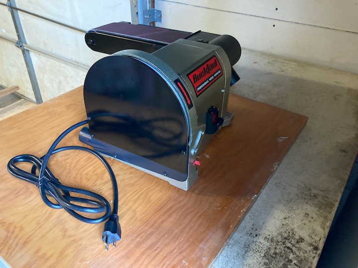BUCKTOOL Bench Belt Disc Sander for Woodworking, 4x36