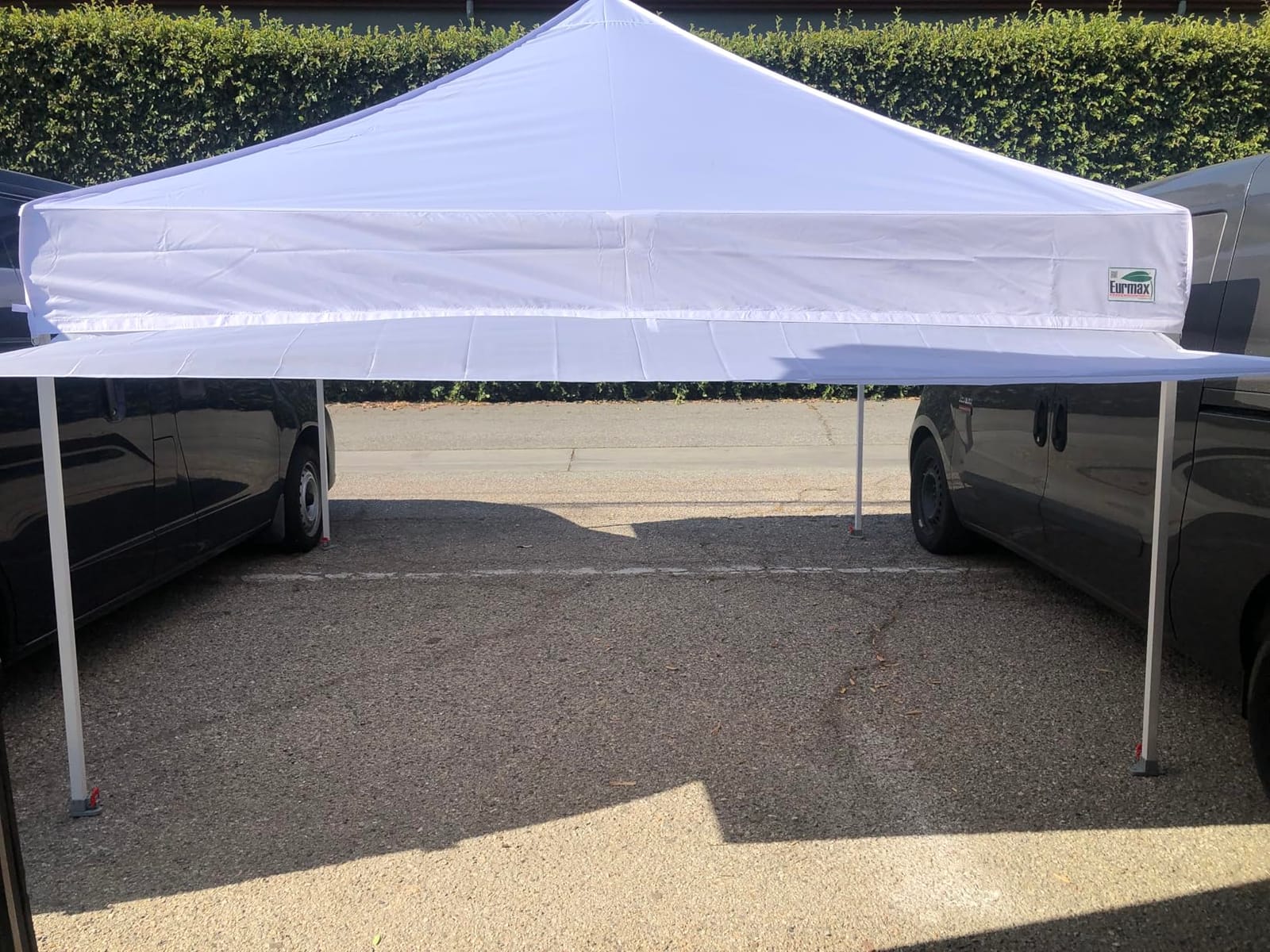 Eurmax USA 10x10 Pop Up Canopy,Commercial Tent with Patented No-Tip Rolling Bag,30sqft Extension Awning & 4 Zippered Removable Walls,UV & Water Resistant,Heavy Duty Instant Shelter Gazebo,White customer photo 2