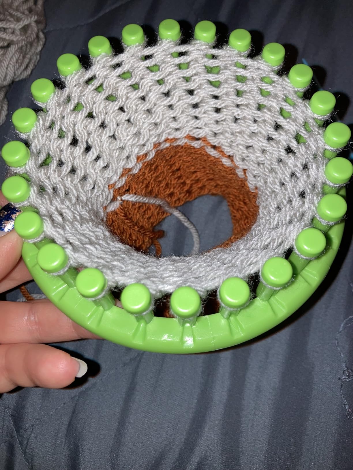 novelinks Round Knitting Looms Set - Set of 5 Plastic Looms Knitting with 1 Knitting Yarn Loom Needle and 1 Plastic Loom Pick customer photo 2