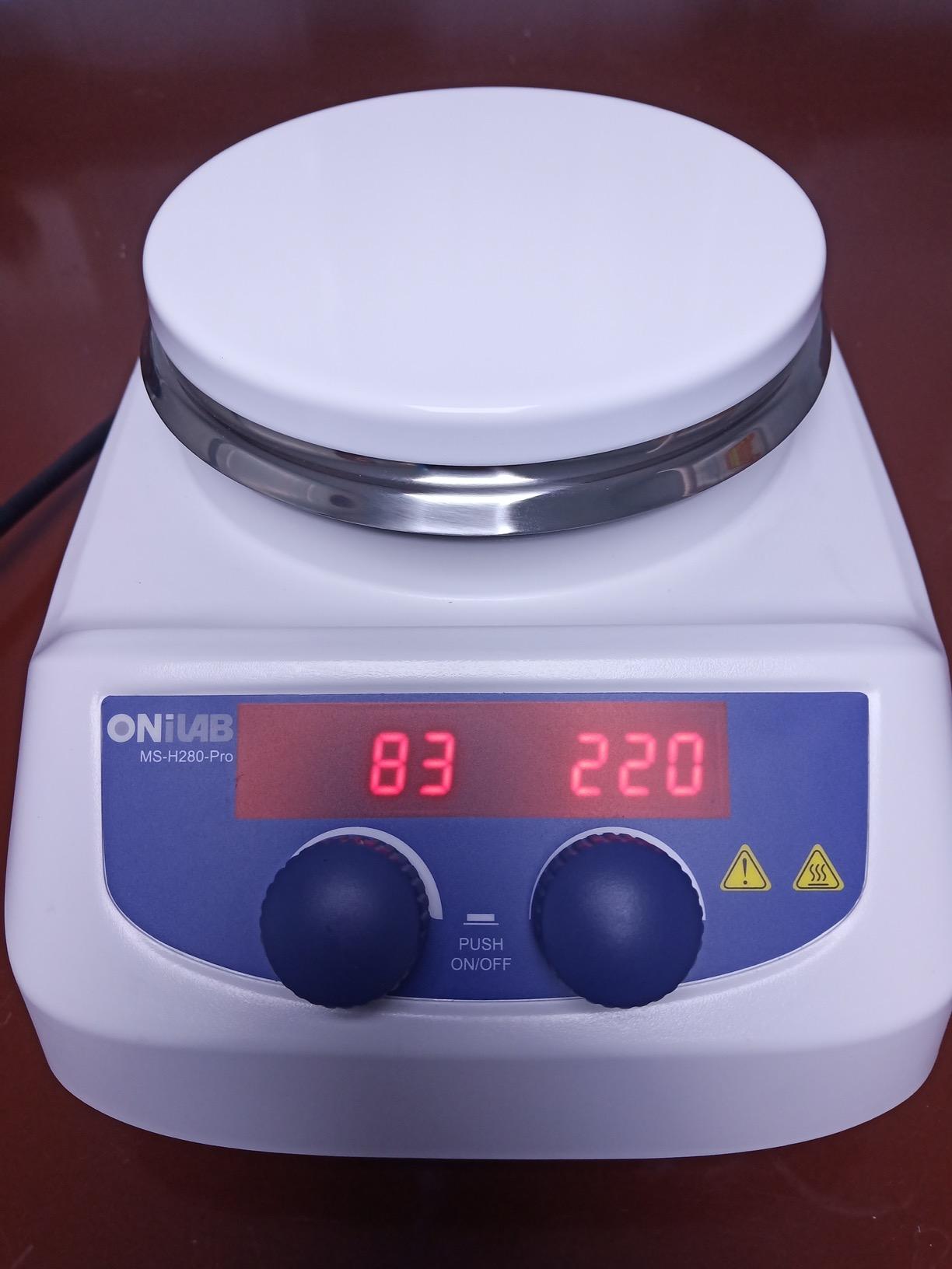 ONiLAB 5 inch LED Digital Hotplate Magnetic Stirrer Hot Plate with Ceramic Coated Lab Hotplate, 280°C Stir Plate, Magnetic Mixer 3,000mL Stirring Capacity, 200-1500rpm, Stirring Bar Included customer photo 2