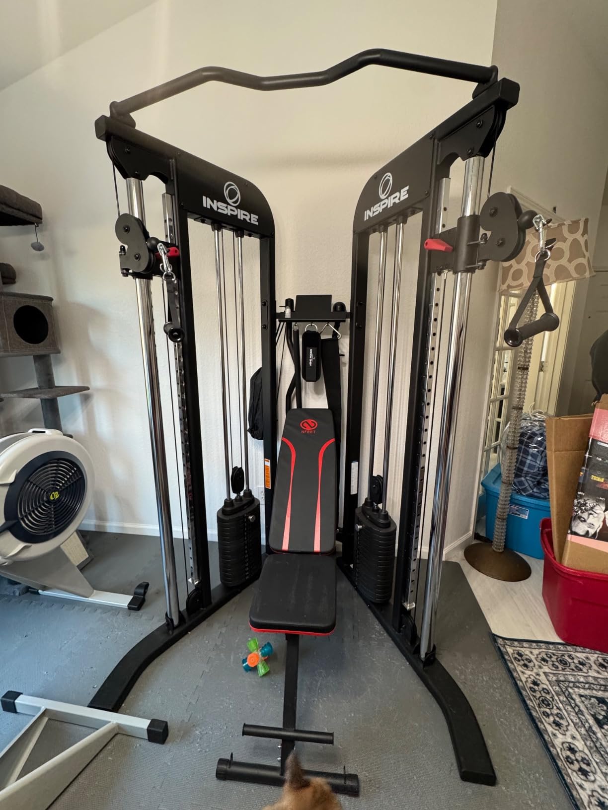Inspire Fitness FTX Functional Trainer - Compact at Home Workout Machine with Accessories - Space Saving Design - Home Gym Cable Machine and Two 165 lb Weight Stacks customer photo 1