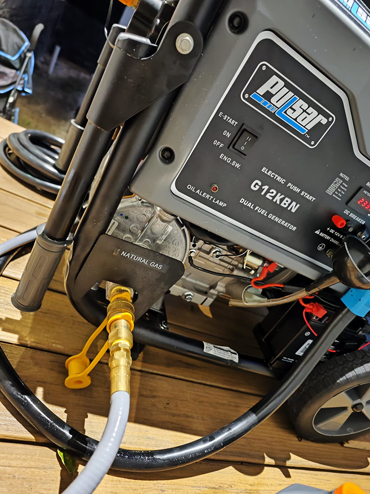 Pulsar G12KBN Heavy Duty Portable Dual Fuel Generator - 9500 Rated Watts & 12000 Peak Watts - Gas & LPG - Electric Start - Transfer Switch & RV Ready - CARB Compliant customer photo 1