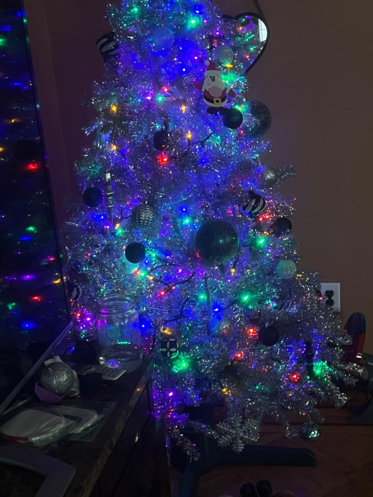 Goplus 9ft Artificial Christmas Tree, Premium Unlit Hinged Spruce Full Tree with 2132 Branch Tips, Metal Stand, Hinged Structure, Easy Assembly Festival Celebration Xmas Tree for Home, Office, Party customer photo 1