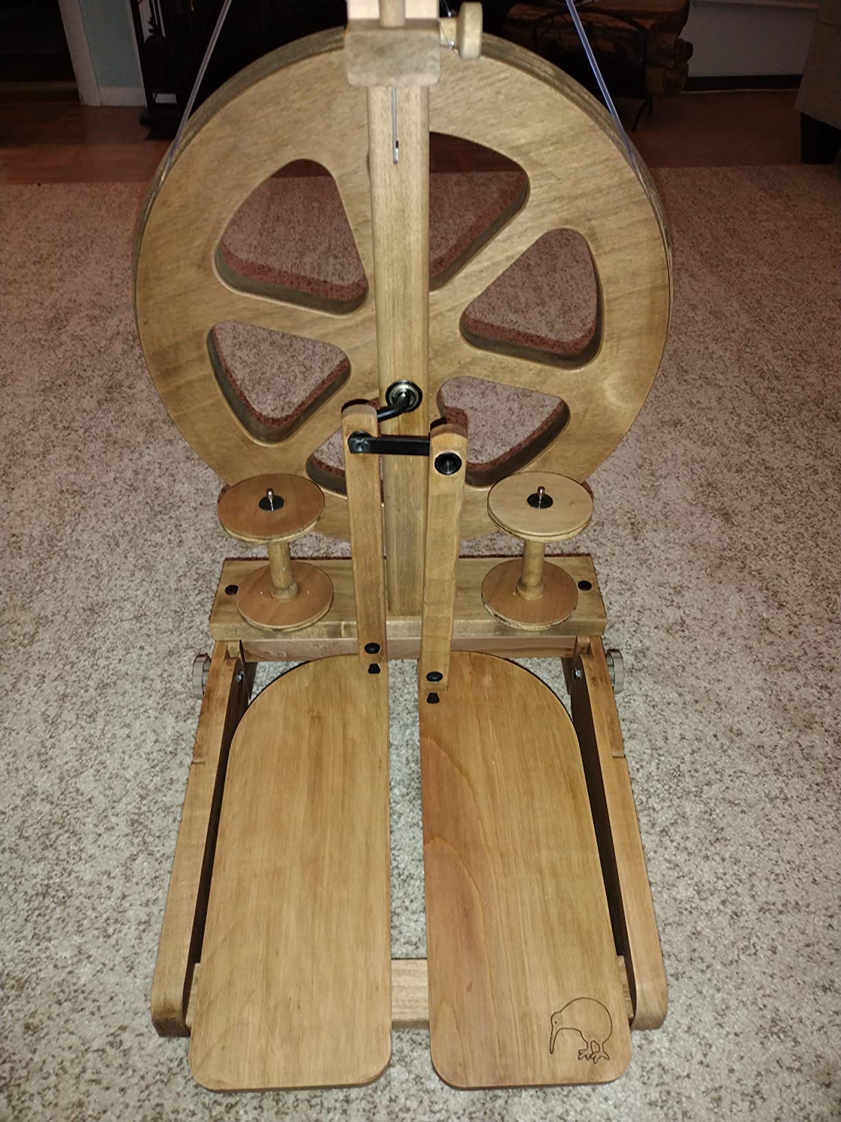 Ashford Kiwi 3 Spinning Wheel - Folding, Compact - Silver Beach Hardwood - Light Brown customer photo 1