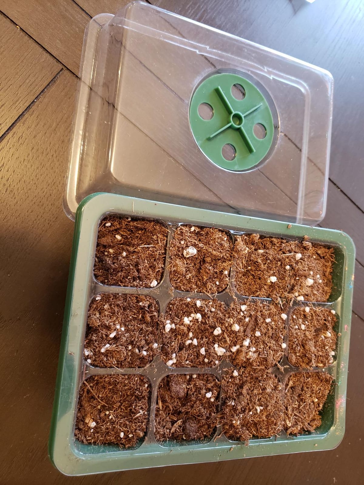 MIXC 10 Packs Seed Starter Tray Seed Starter Kit with Humidity Dome (120 Cells Total Tray) Seed Starting Trays Plant Starter Kit and Base Mini Greenhouse Germination Kit for Seeds Growing Starting customer photo 1