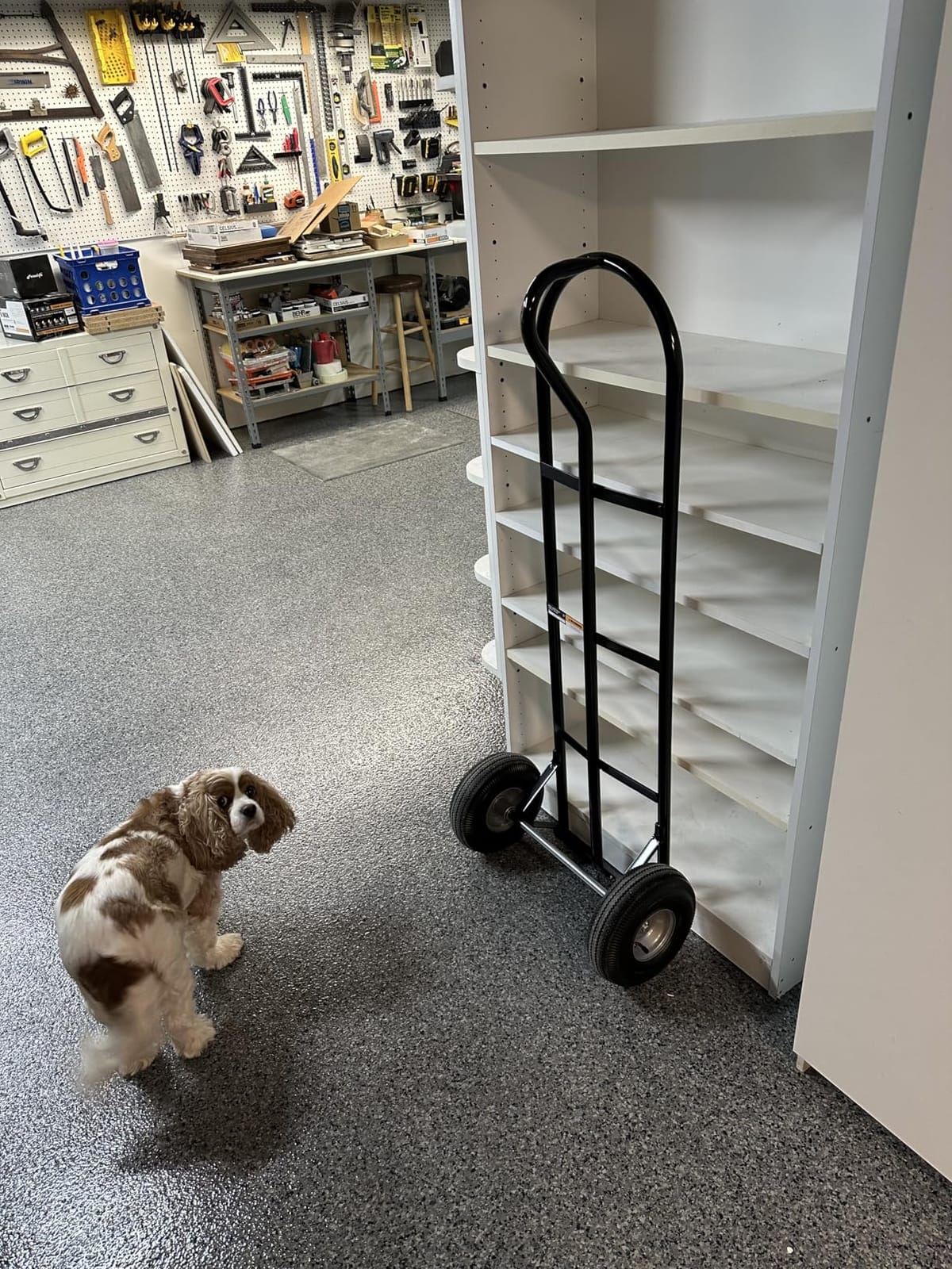 Ironton Steel Pneumatic Hand Truck Dolly, 600-Lb Capacity, Heavy-Duty Steel Frame, 10-in Pneumatic Tires, P-Style Handle, 14