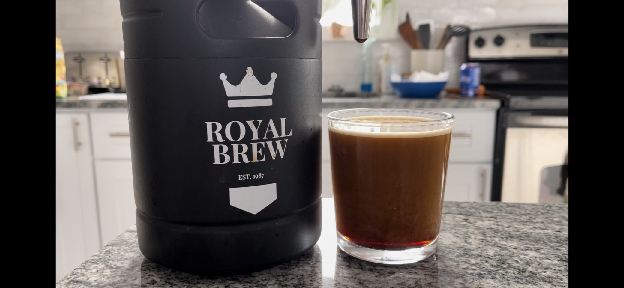 Royal Brew Nitro Cold Brew Coffee Maker, 64 oz Home Keg Silver | Stainless Steel Coffee Dispenser Kit with Stout Faucet, Nitrogen Gas Home Nitro Coffee System, Gift for Coffee Lovers customer photo 2