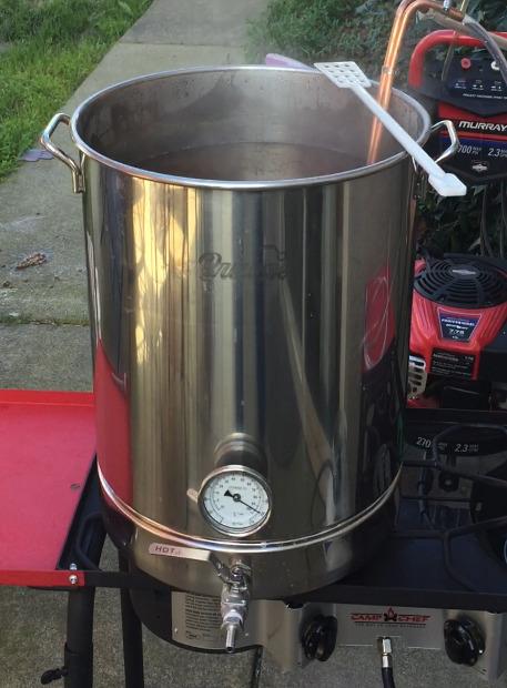 BREWSIE Stainless Steel Home Brew Kettle w/Dual Filtration. Equip with False Bottom Thermometer and Ball Valve for Brewing (10 Gal/ 40 Quart) customer photo 2