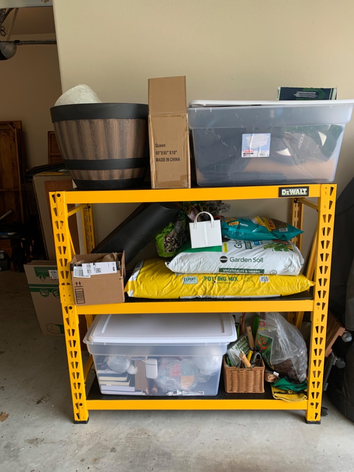 DEWALT 4-Foot Tall, 3-Shelf Industrial Workshop/Garage Storage Rack, Total Capacity: 4,500 lbs. customer photo 2
