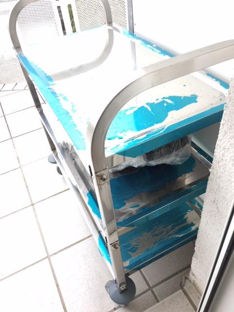 Nisorpa 3 Tier Kitchen Rolling Cart, Stainless Steel customer photo 2