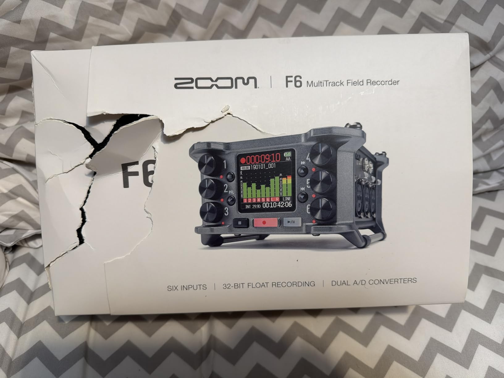 Zoom F6 Professional Field Recorder for Filmmakers & Musicians | Clip-Free Audio with 32-Bit Float, Dual A/D Converters, 6 XLR Inputs, 14 Tracks, Timecode I/O, Wireless Control customer photo 1