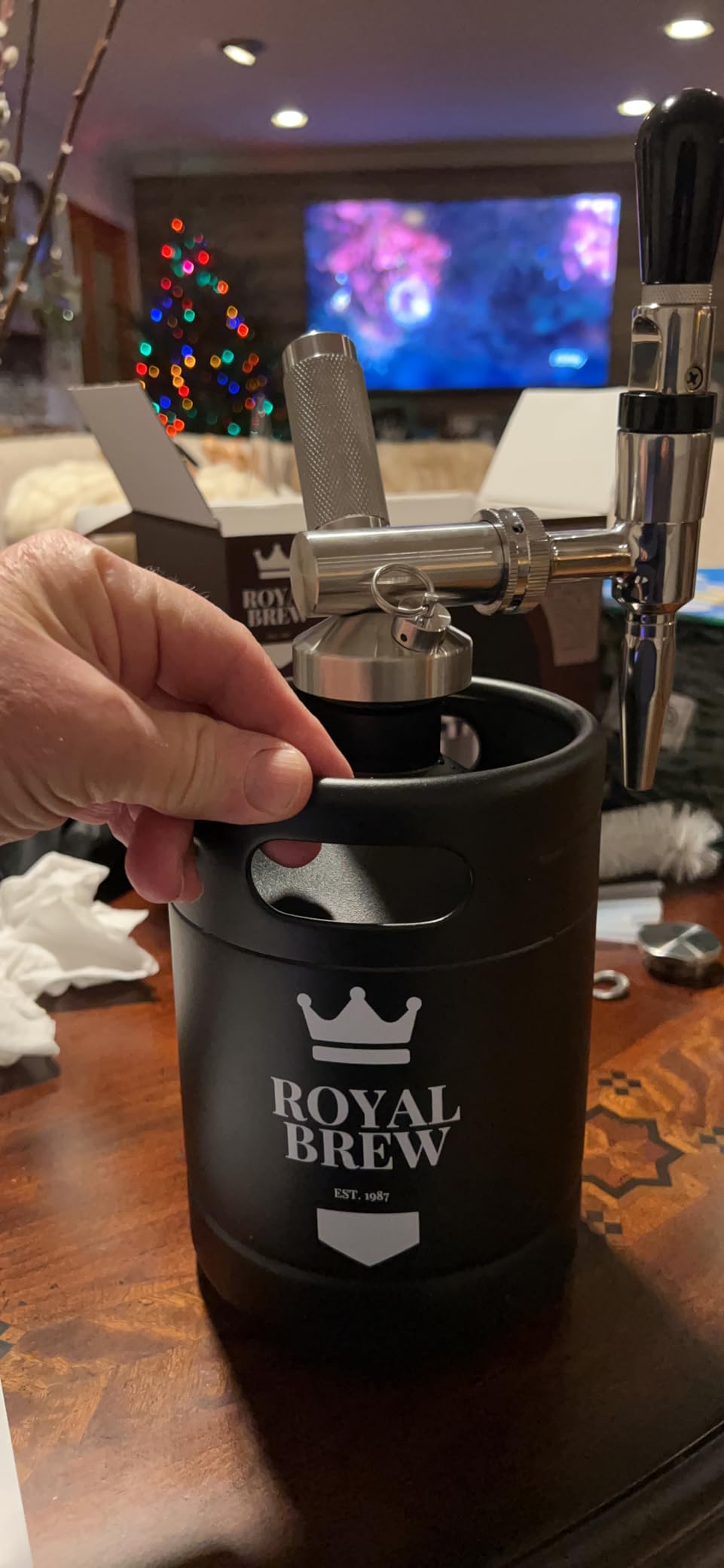 Royal Brew Nitro Cold Brew Coffee Maker, 64 oz Home Keg Black | Stainless Steel Nitro Keg with Stout Faucet, Nitrogen Coffee Dispenser for Café-Style Cold Brew at Home, N2 & N2O Compatible customer photo 1