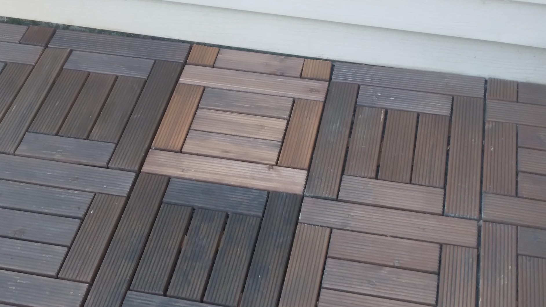 Yaheetech 27PCS Patio Floor Tiles Outdoor Interlocking Deck 12 x 12in, Brown | Outdoor Floor Tiles for Patio Flooring, Balconies, Waterproof Decking, All-Weather Interlocking Tiles and Wedding Dance Floor customer photo 1