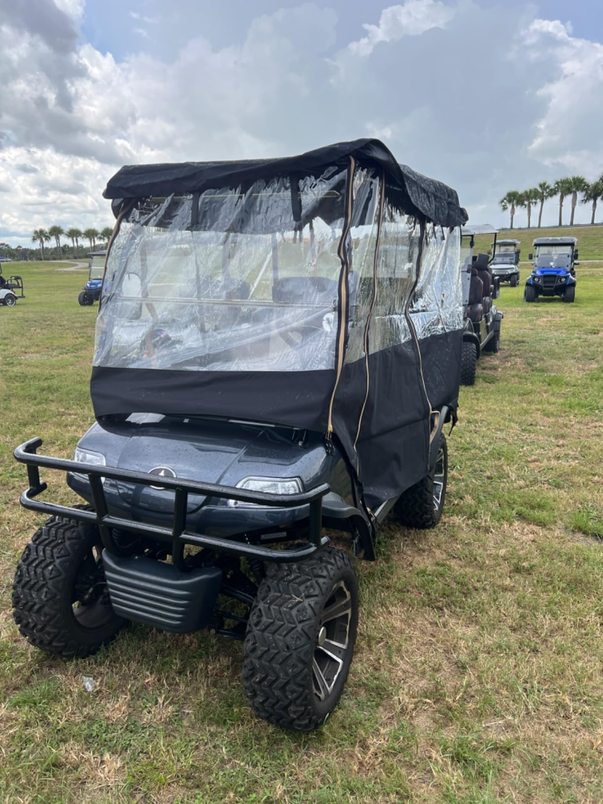 Happybuy Golf Cart Enclosure, 4-Person Golf Cart Cover, 4-Sided Fairway Deluxe, 300D Waterproof Driving Enclosure with Transparent Windows, Fit for EZGO, Club Car, Yamaha Cart customer photo 1