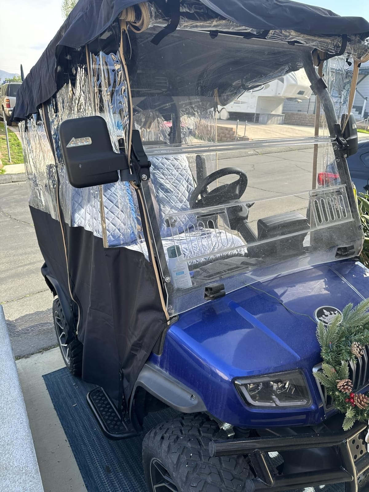 Happybuy Golf Cart Enclosure, 4-Person Golf Cart Cover, 4-Sided Fairway Deluxe, 300D Waterproof Driving Enclosure with Transparent Windows, Fit for EZGO, Club Car, Yamaha Cart customer photo 2