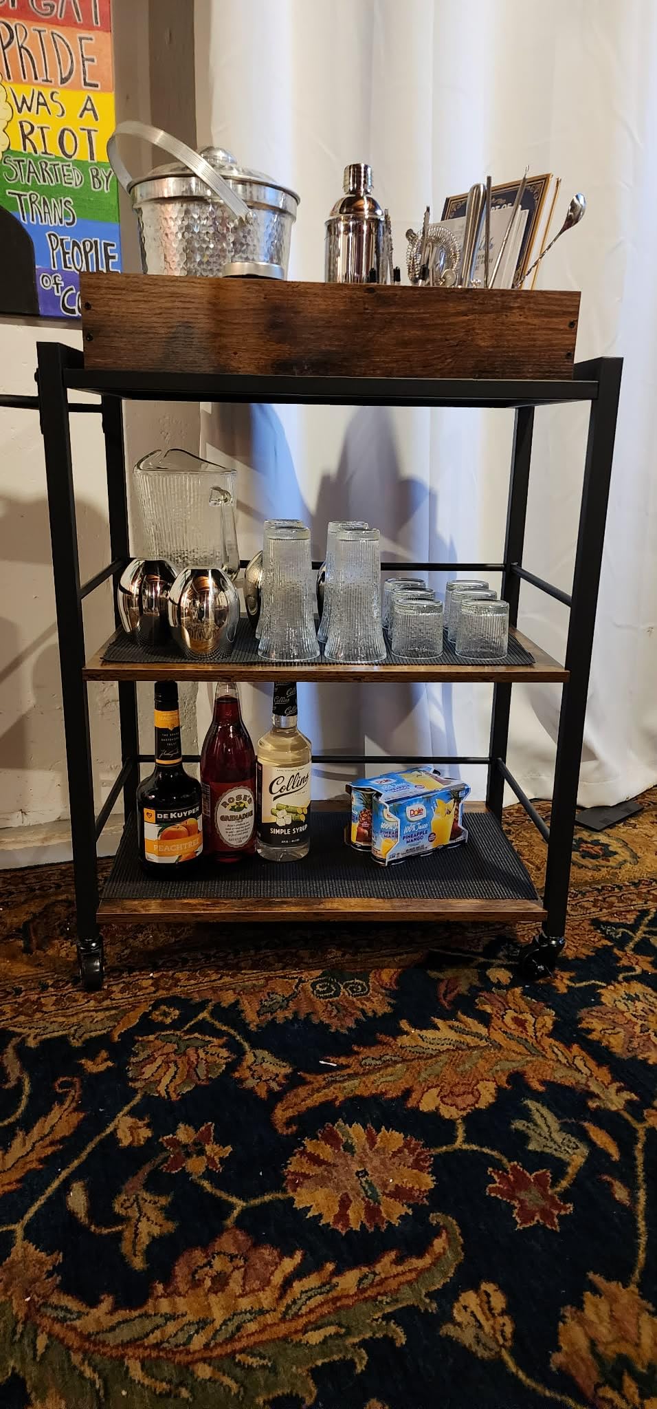 VASAGLE Kitchen Serving Cart with Removable Tray customer photo 2
