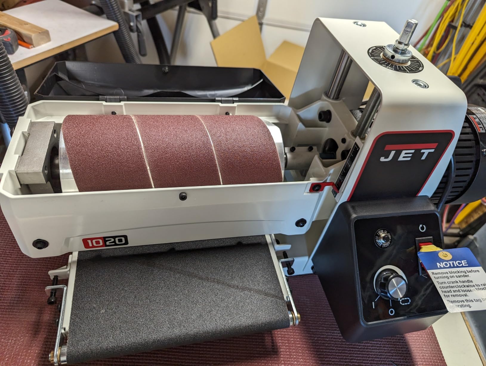 JET 10-Inch Benchtop Drum Sander, 1 HP, 115V 1Ph (Model JWDS-1020) customer photo 2