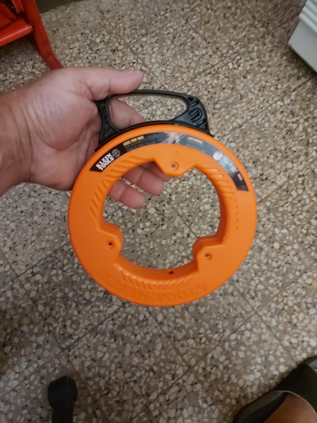 Klein Tools 56331 50-Foot Electrical Fish Tape, Steel Wire Puller with Double Loop Tip, Optimized Housing and Handle, 1/8-Inch customer photo 2
