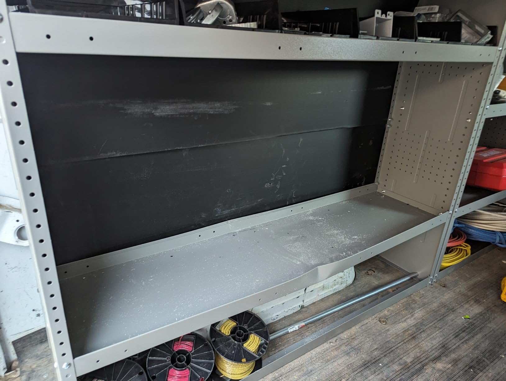 AA Products Inc. SH-4605 Steel Low/Mid/High Roof Van Shelving Storage System Fits Transit, GM, NV, Promaster, Sprinter and Metris, Contoured Shelving Unit, 52