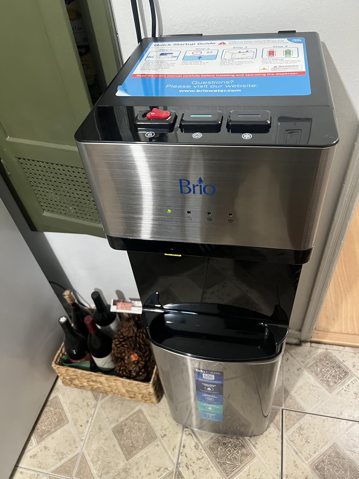 Brio 520 UV Self-Cleaning Bottleless Water Cooler Dispenser, UL Certified | Built-in 2 Stage Filtration (2 Free Replacement Filters Included) Reduces PFAS & Microplastics | 3 Temp (Hot Cold, Room) customer photo 2