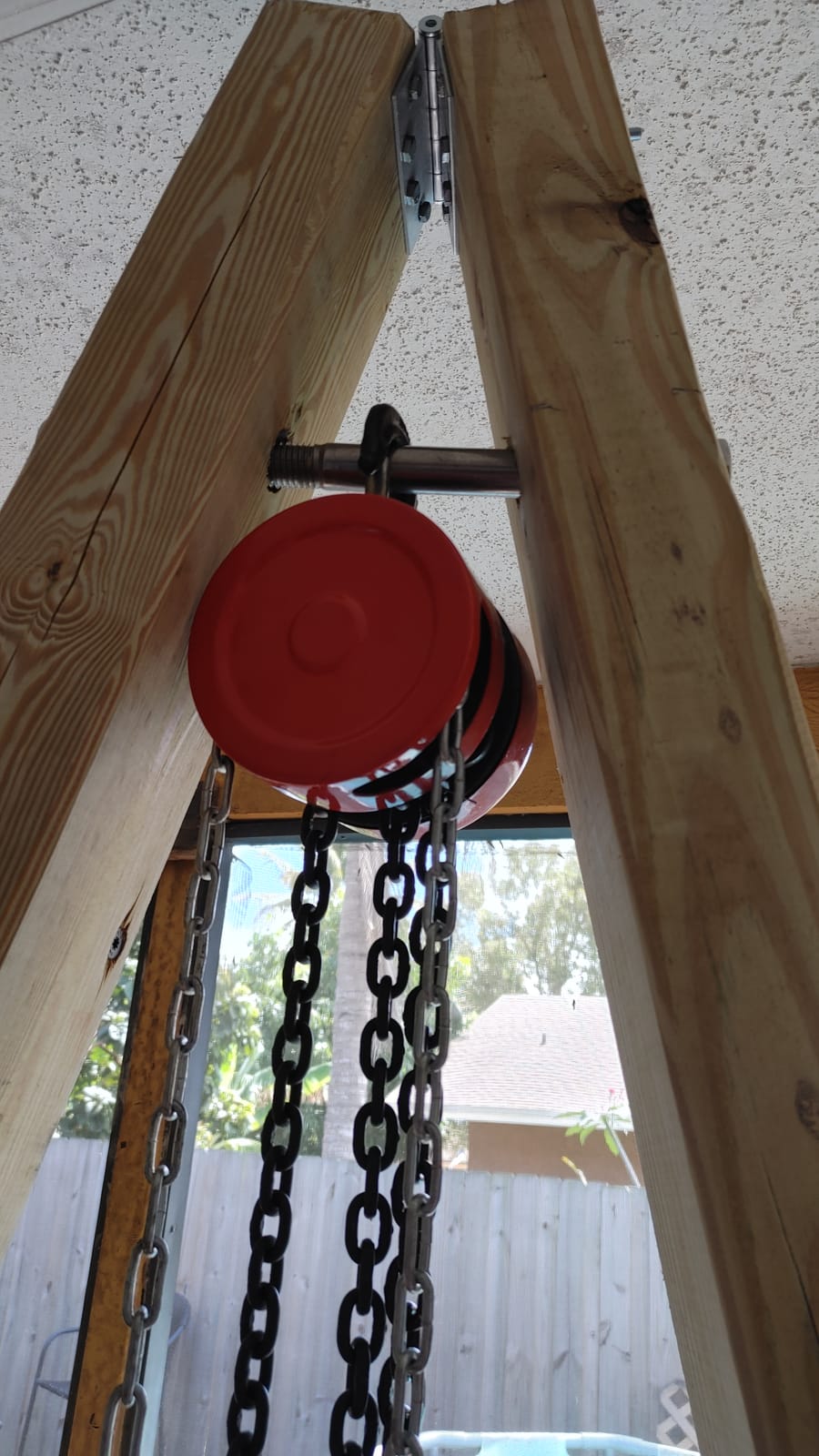 SPECSTAR Hand Chain Hoist 1 Ton 2200 Lbs Capacity 10 Feet with 2 Hooks | Heavy Duty Manual Chain Fall for Warehouse Building Automotive Machinery Red customer photo 2