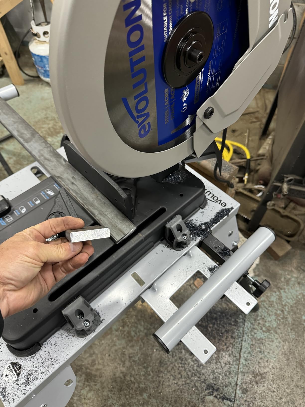 Evolution S355CPSL - Heavy Duty 14 Inch Metal Cutting Chop Saw W/ 14 Inch Carbide-Tipped Blade | Dry Cut | Miter 45° | Chop Saw For Cutting Metal customer photo 1