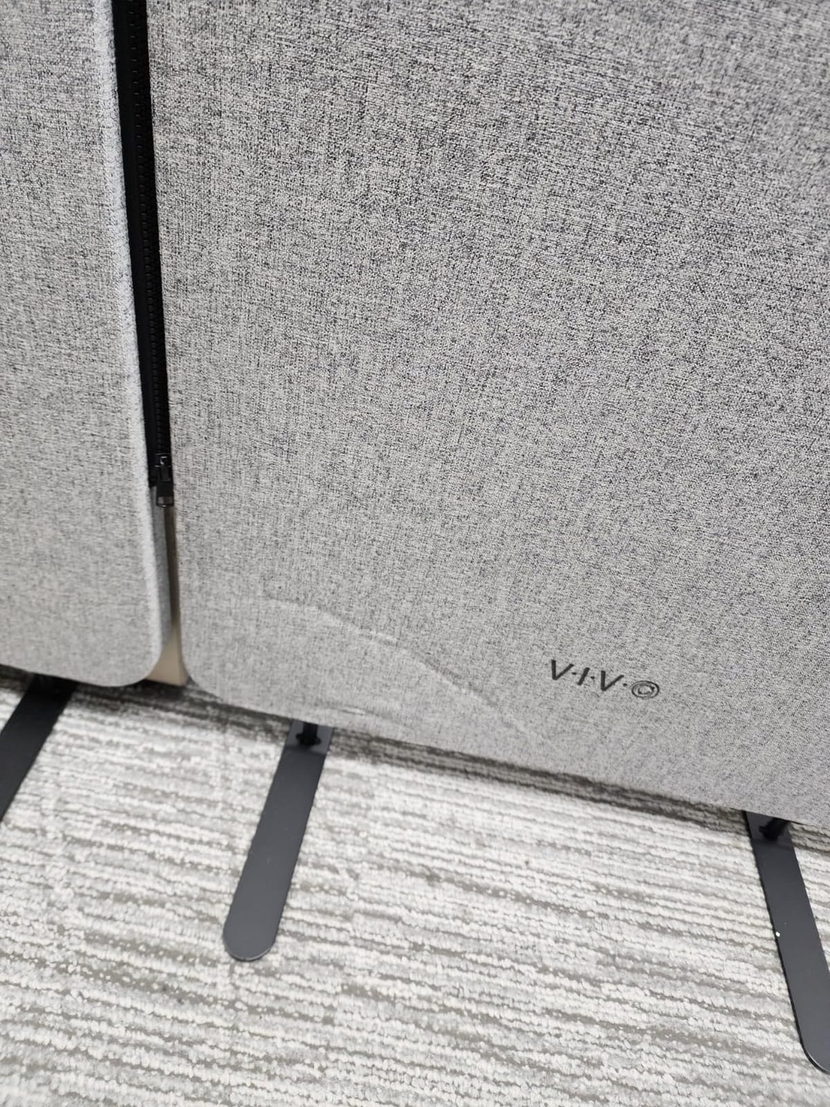 VIVO Freestanding 72 x 66 inch Privacy Panel, Cubicle Divider, Acoustic Wall Partition, x3 24 inch Panels, Gray, PP-3-T072G customer photo 1