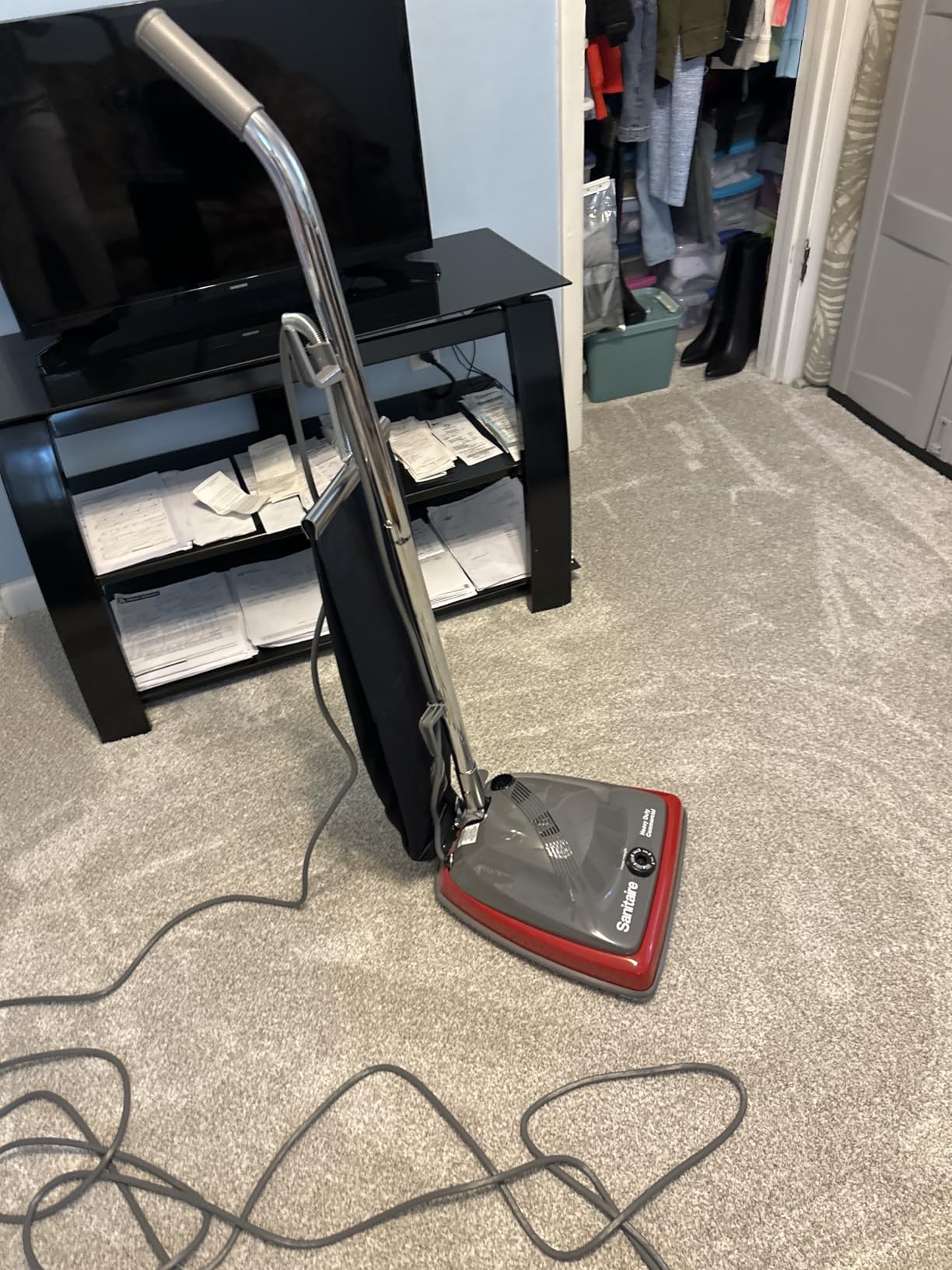 Sanitaire SC679K Tradition Upright Commercial Bagged Vacuum, Red customer photo 2