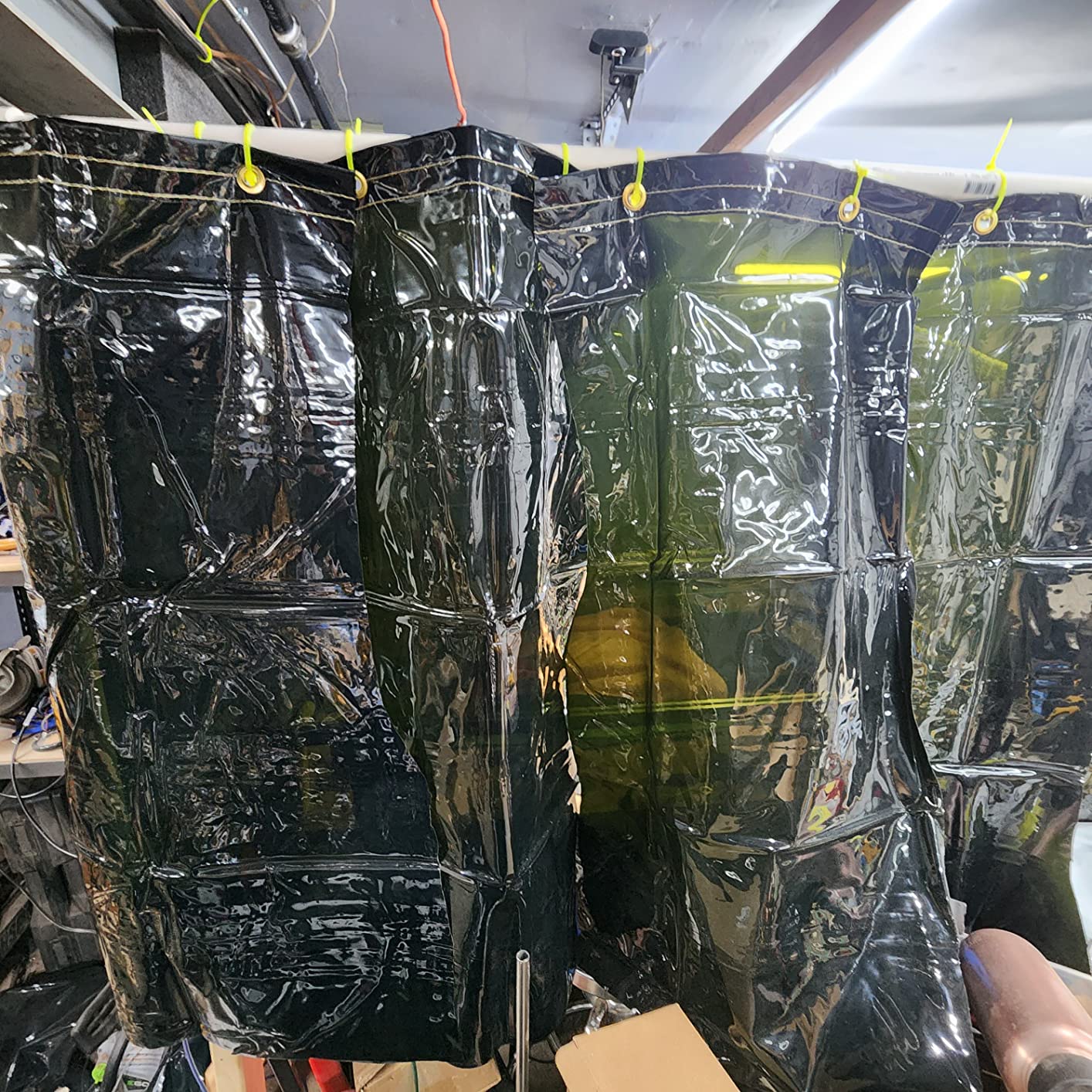 Jackson Safety Transparent Welding Curtain for Sparks & Spatter - NFPA 701 | Welding Screen for MIG, TIG, Arc & Plasma Operations - UV, Blue Light Shield - Heavy-Duty 14 mil PVC Vinyl, Hanging Grommets customer photo 2