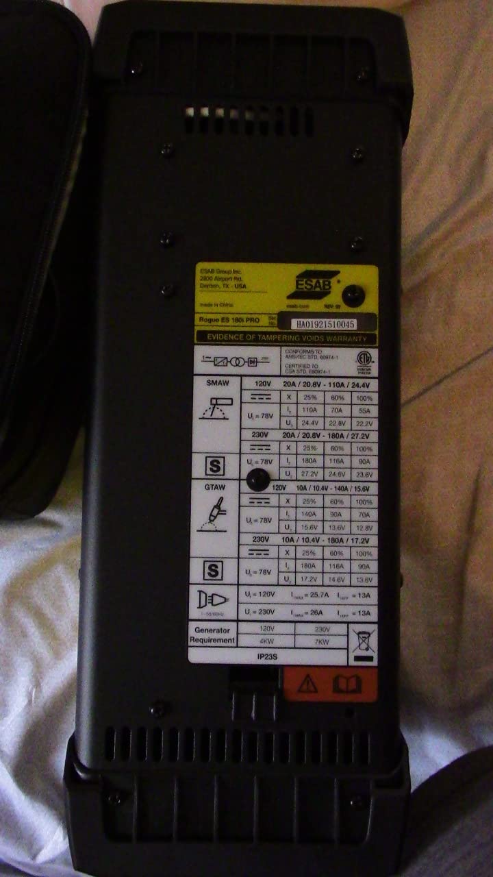 ESAB 0700500070 MINIARC Rogue ES 180i Stick Welding System, Dual Voltage, 5/32