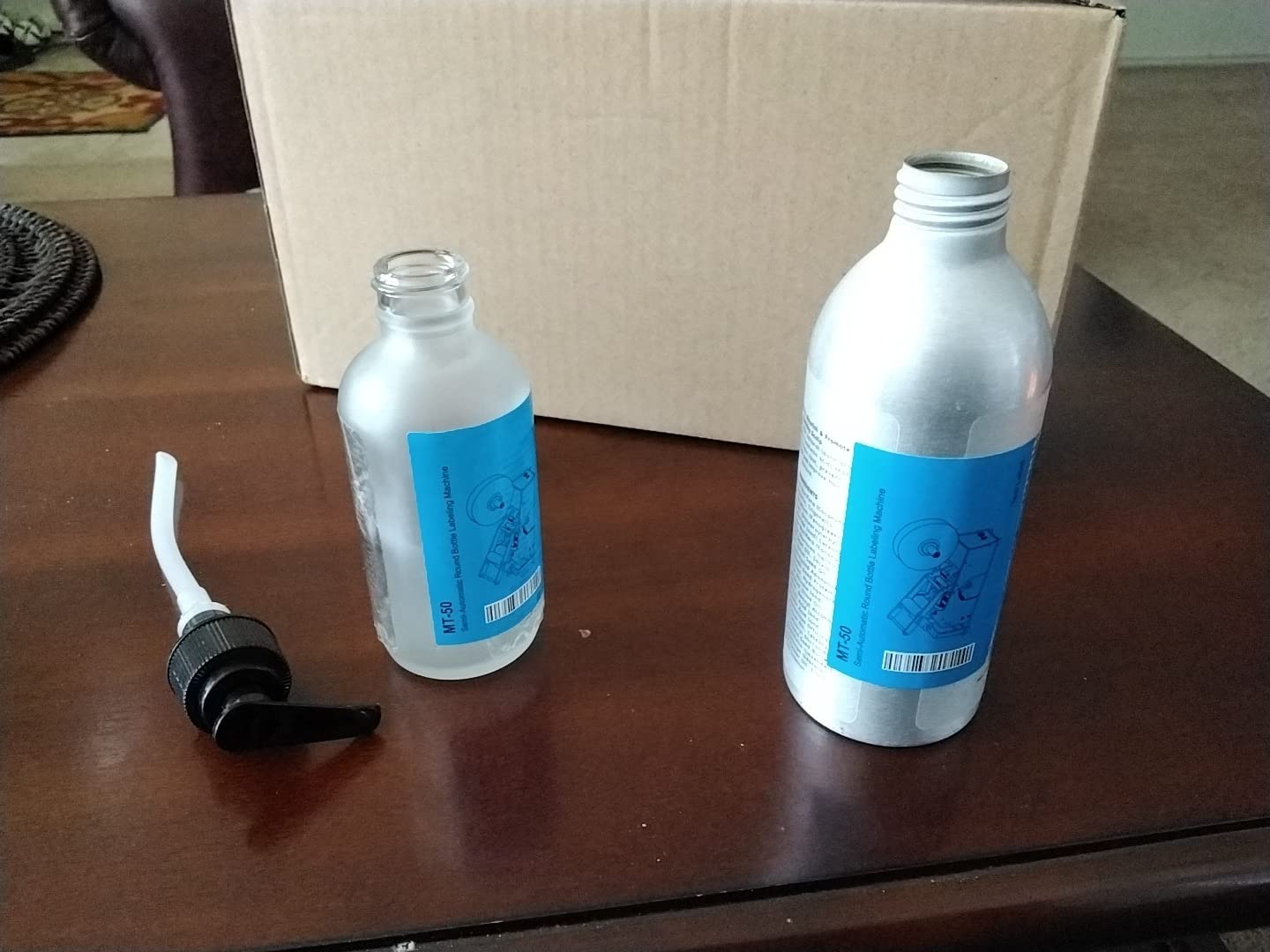 ZONEPACK Manual Round Bottle Labeling Machine Sticker Label Applicator | Upgraded top pressing roller ensures smooth bubble-free labeling. Fits glass, PET & metal jars for small businesses. customer photo 1