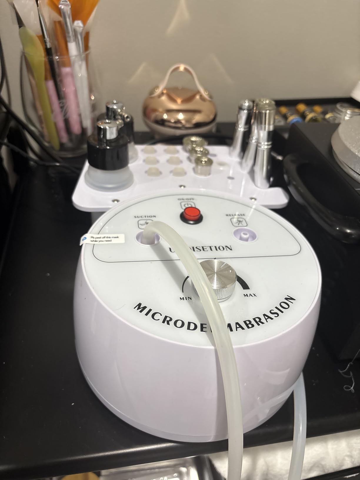 UNOISETION Diamond Microdermabrasion Machine Professional, 3 in 1 Dermabrasion Facial Peeling Skin Care Device for Salon Personal Home Use customer photo 1