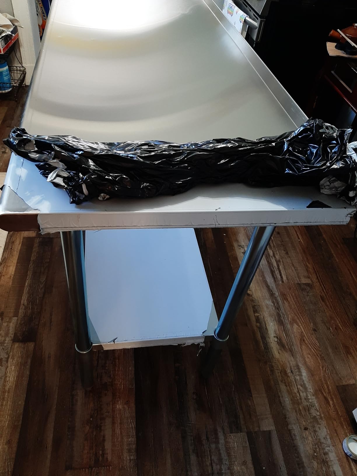 Profeeshaw Stainless Steel Prep Table NSF Commercial Work Table with Backsplash and Undershelf for Kitchen Restaurant 48x24 Inch customer photo 1