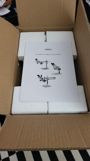 SWIFT Trinocular Stereo Zoom Microscope with 56-Bulb LED Ring Light, 3.5X-90X Magnification, WF10X Eyepieces, 0.7X-4.5X Zoom Objective, 0.5X 2.0X Additional Objectives, Table Pillar Stand customer photo 1
