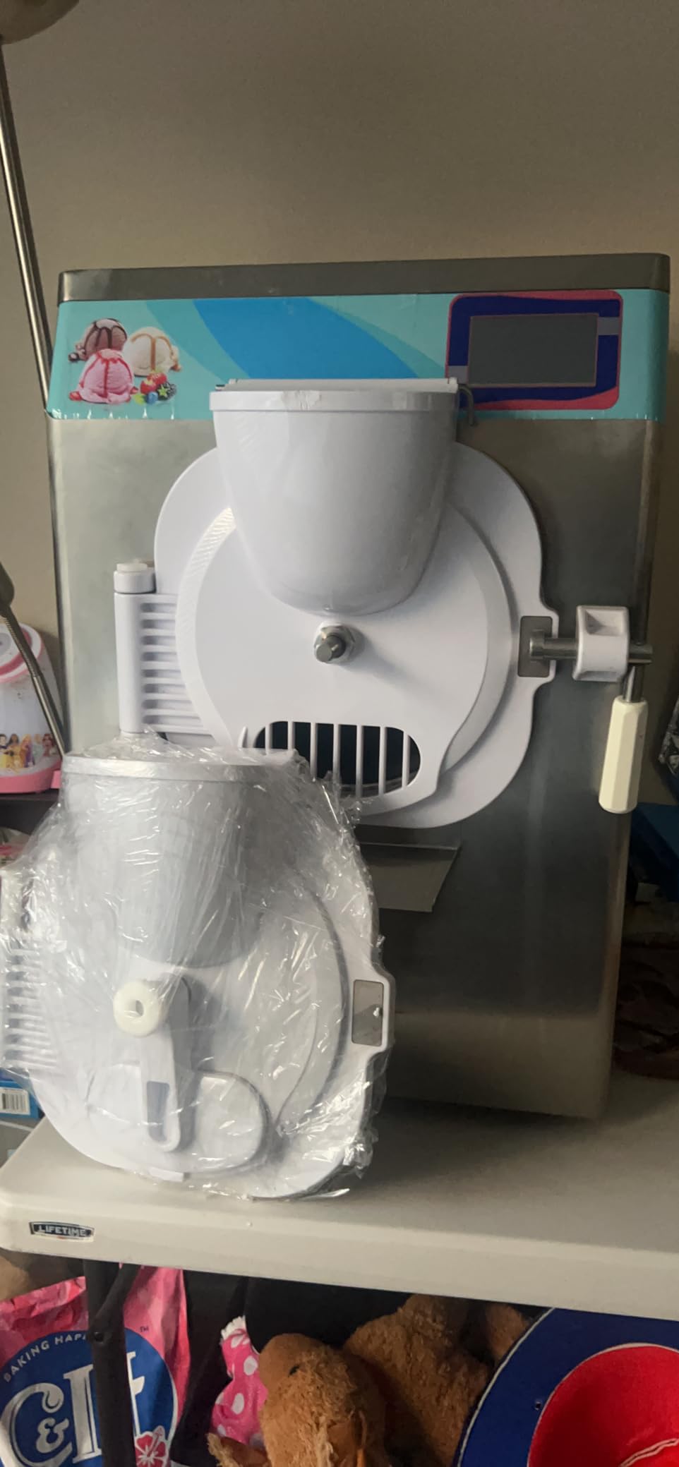 Kolice Commercial ETL Certificate Heavy Duty Countertop Gelato Hard Ice Cream Machine, Sorbettos Maker, Italian Water Ice Cream Machine, Street Food Machine-9-11 gal/hour customer photo 1