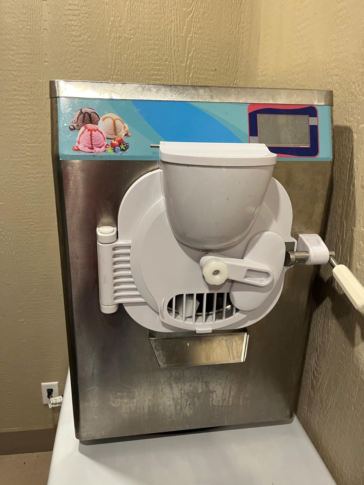Kolice Commercial ETL Certificate Heavy Duty Countertop Gelato Hard Ice Cream Machine, Sorbettos Maker, Italian Water Ice Cream Machine, Street Food Machine-9-11 gal/hour customer photo 2
