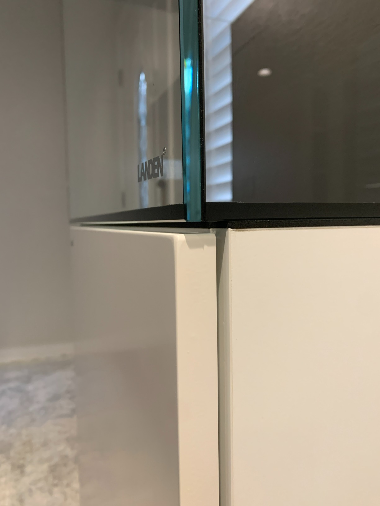 Aquarium Stand & Cabinet for 20 Gallon Fish Tank, Matte White | 45x45x80cm; conceals filter and wires customer photo 2