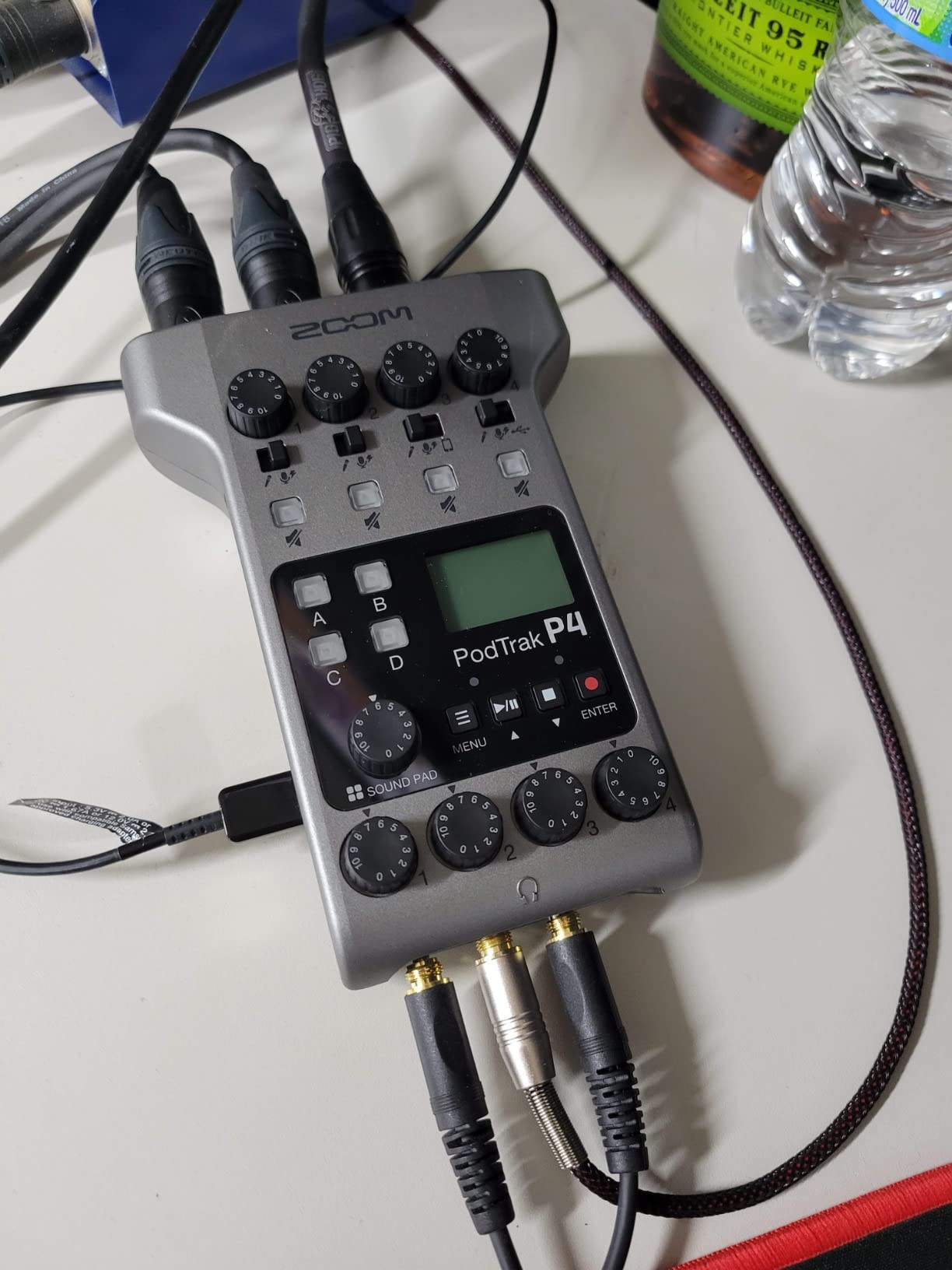 Zoom PodTrak P4 Podcast Recorder with 4 XLR Mic Inputs, 4 Headphone Outputs, Phone & USB Input for Remote Interviews, Sound Pads, 2-In/2-Out USB Audio Interface, Battery Powered customer photo 2