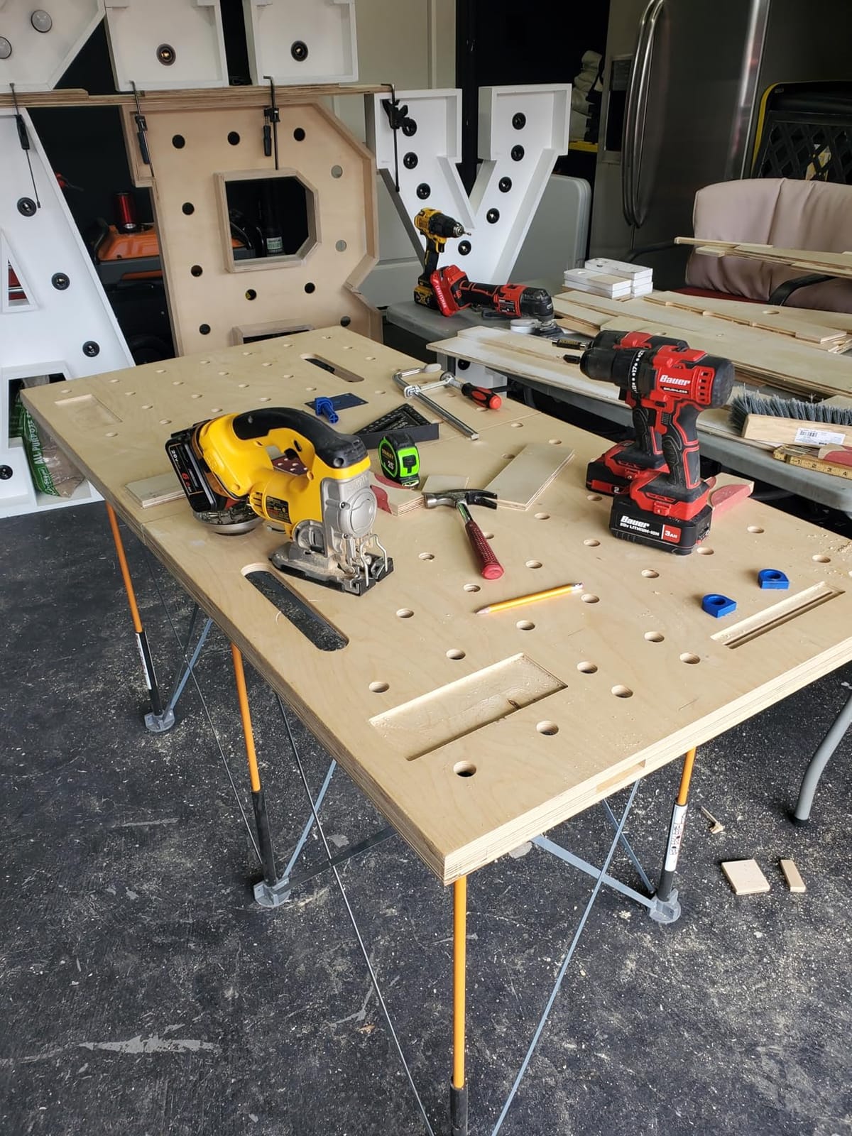 BORA Centipede Folding Work Table 4x6 ft Portable Workbench for Garage | 30