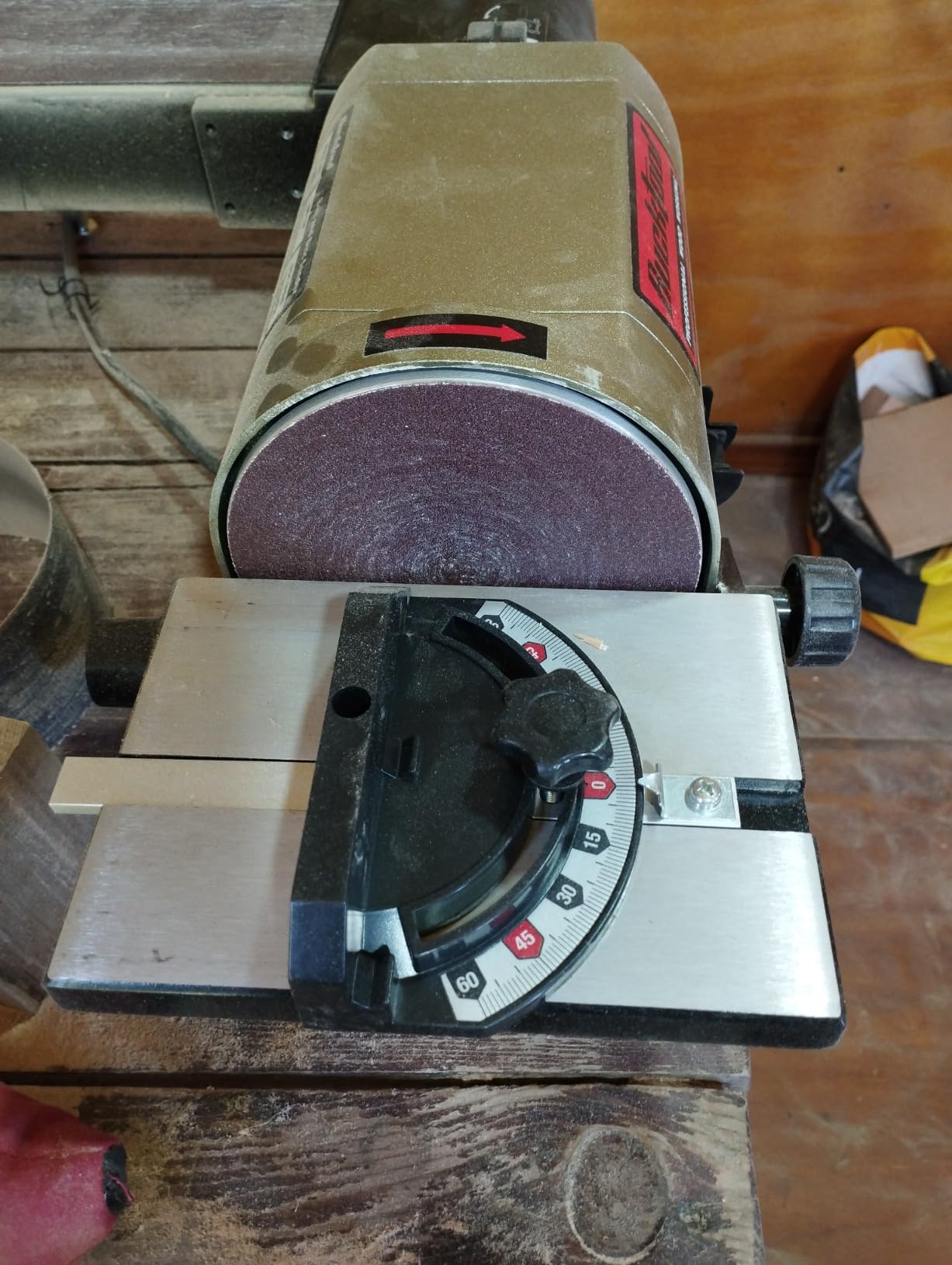 BUCKTOOL Bench Belt Disc Sander for Woodworking, 4x36