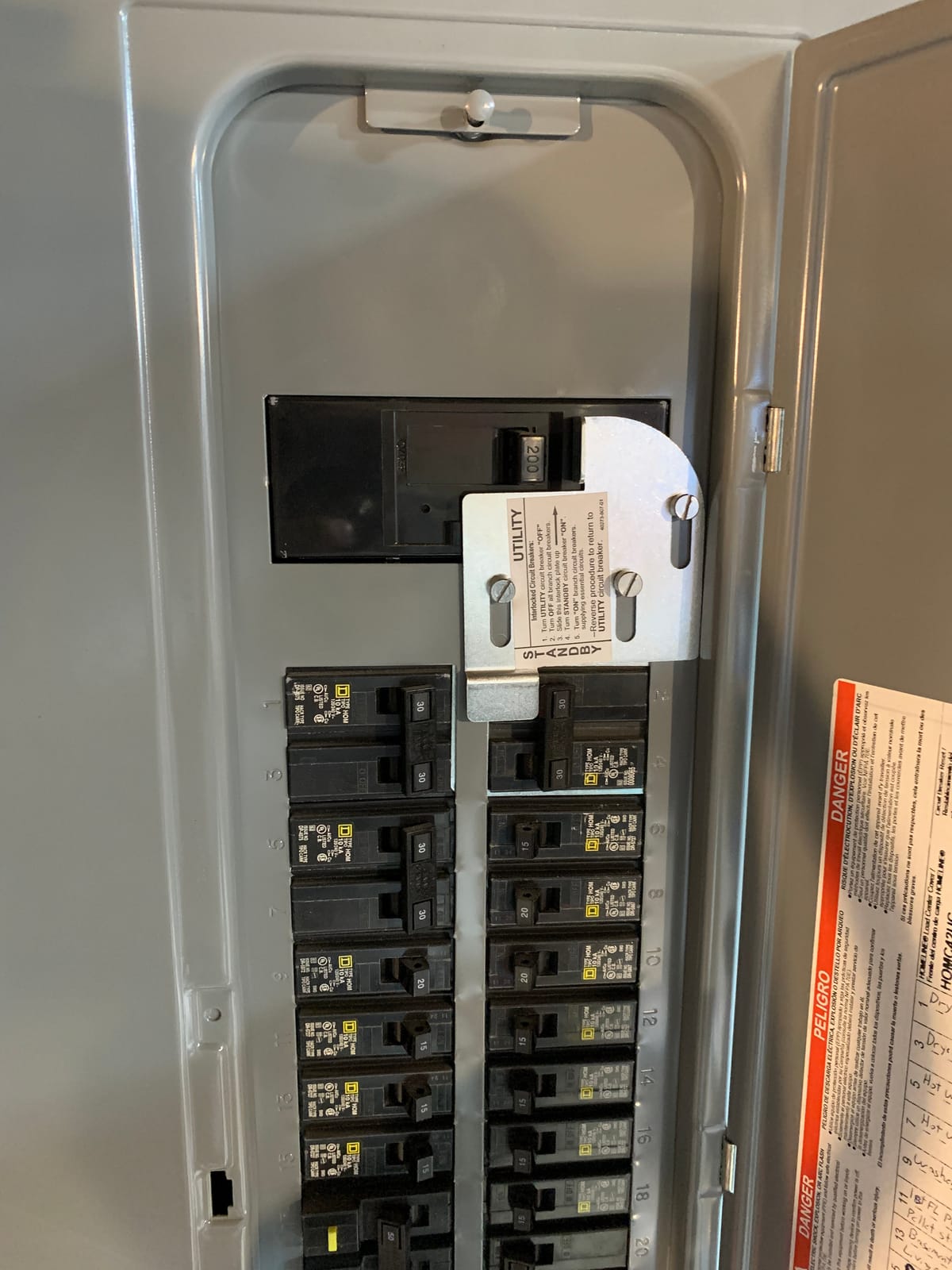 Generator Interlock Kit, HOMCGK2C Homeline Cover, QOM2 Frame Size Main Breaker Interlock, 150A - 225A Main Breaker Load Centers, Indoor Kit customer photo 1