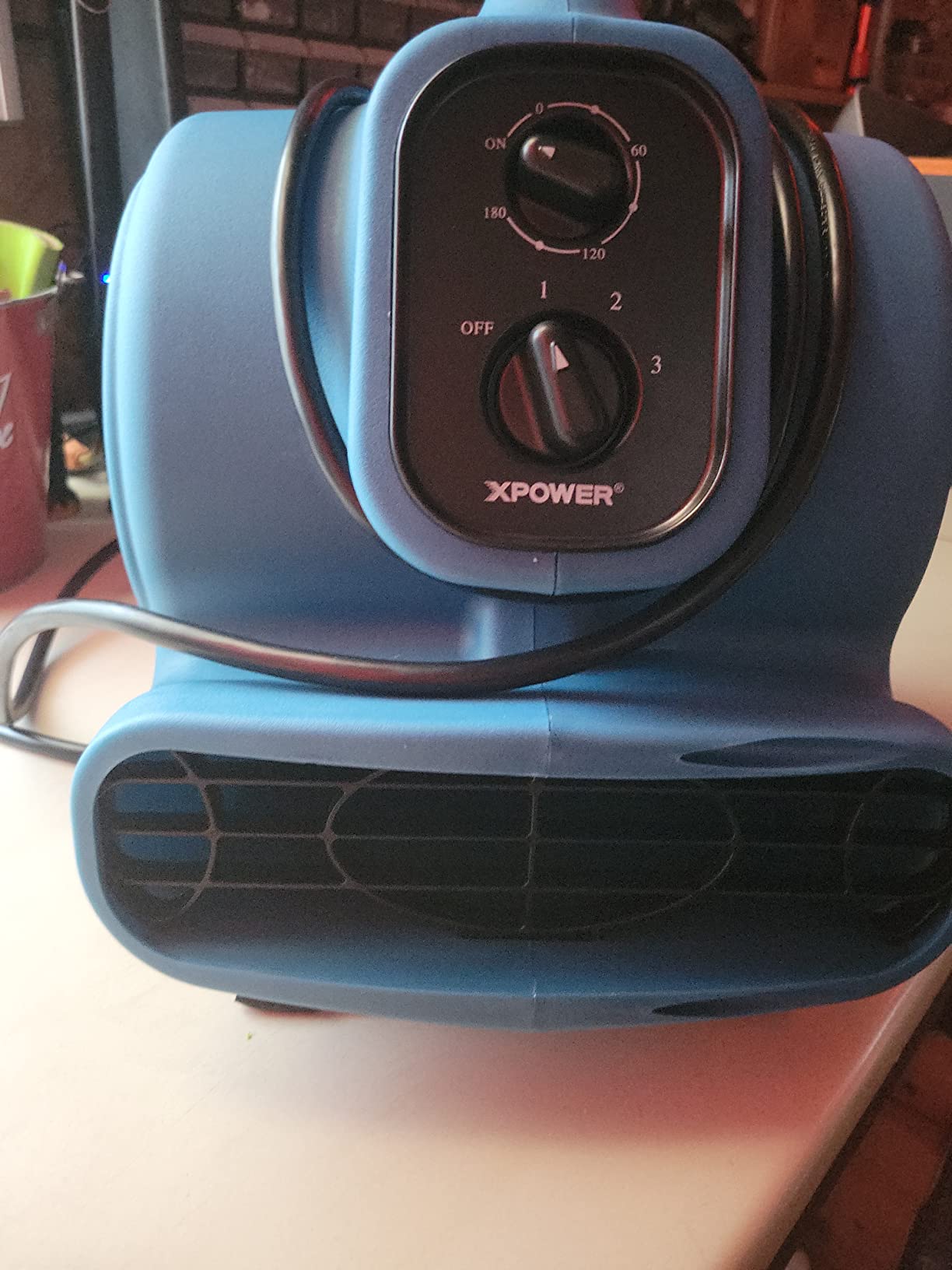 XPOWER P-230AT Mini Mighty 1/4 HP 925 CFM Centrifugal Air Mover, Carpet Dryer, Floor Fan, Blower, Stackable, Daisy Chain, for Water Damage Restoration, Janitorial, Plumbing, Home Use customer photo 1
