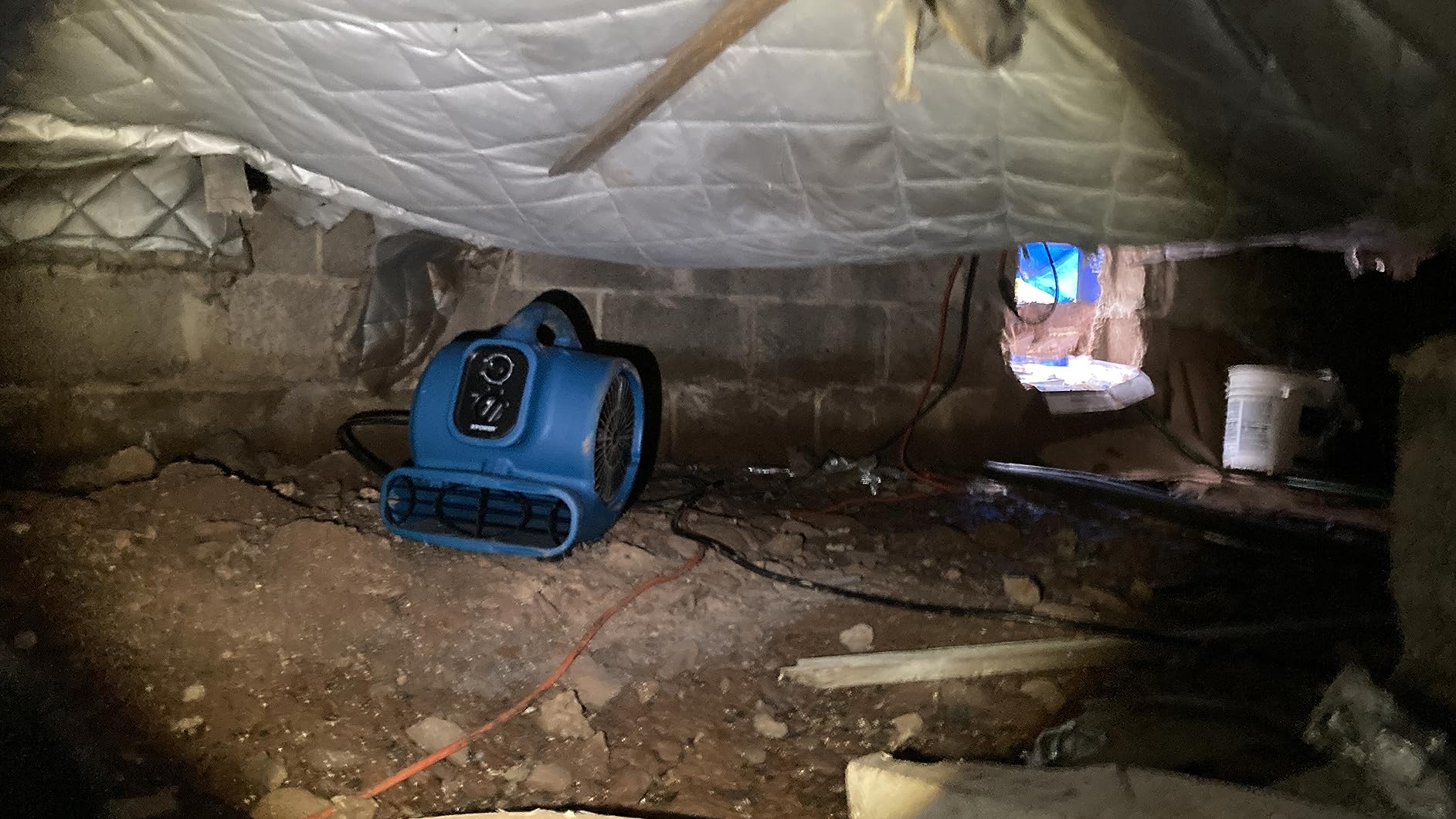 XPOWER P-230AT Mini Mighty 1/4 HP 925 CFM Centrifugal Air Mover, Carpet Dryer, Floor Fan, Blower, Stackable, Daisy Chain, for Water Damage Restoration, Janitorial, Plumbing, Home Use customer photo 2