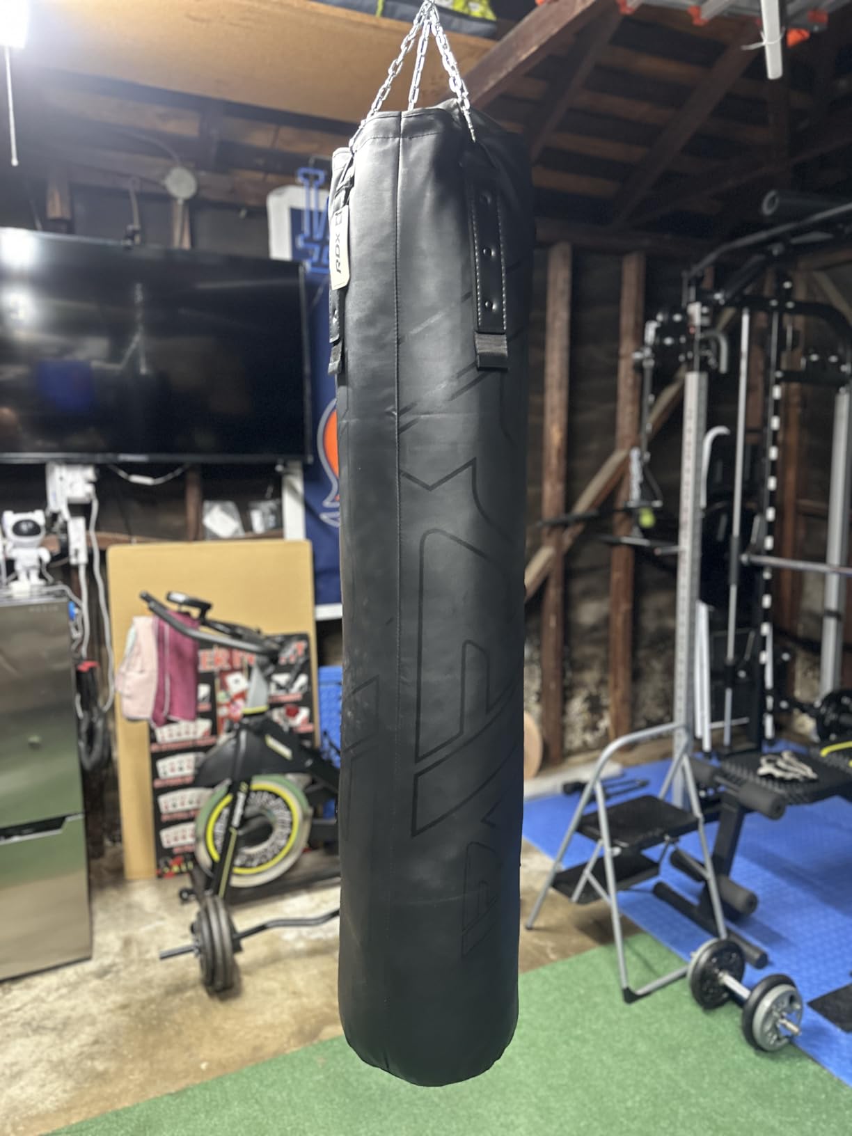 RDX Heavy 5FT Punching Bag for Pro Training, 55lbs Pre Filled with 110lbs Max Filling Capacity, 3PC Boxing Bag Set with Gloves Hanging Steel Chain, Kickboxing MMA Muay Thai BJJ Karate Home Gym Fitness customer photo 2