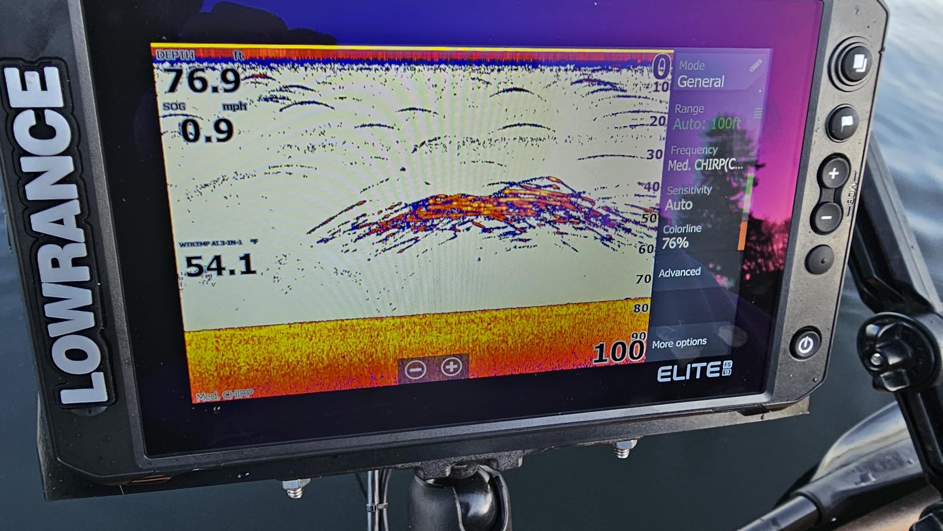 Lowrance Elite FS Fishfinder/Chartplotter with Active Imaging 3-in-1 Transducer, Preloaded C-MAP Contour+ Charts customer photo 1