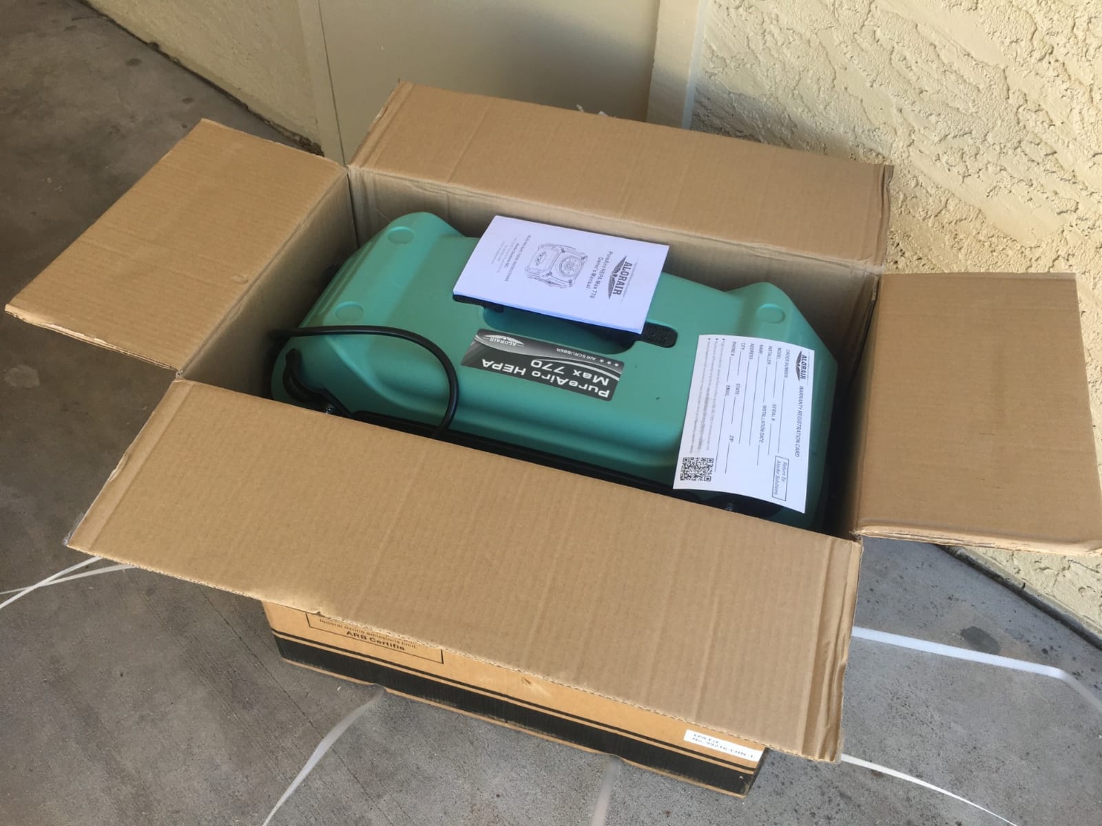 ALORAIR Air Scrubber with 3 Stage Filtration for Water Damage Restoration | Negative Air Scrubber for Industrial and Commercial Use, GFCI Outlet, PureAiro HEPA Max 770, 10-Year Limited Warranty, Green customer photo 1